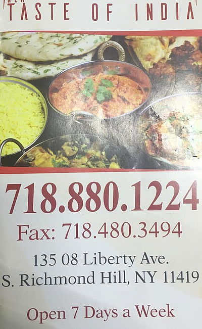 1 Taste of India - South Richmond Hill | Restaurants Near Me | Logo