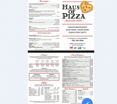 HAUS OF PIZZA - Palm Desert | Restaurants Near Me | Logo