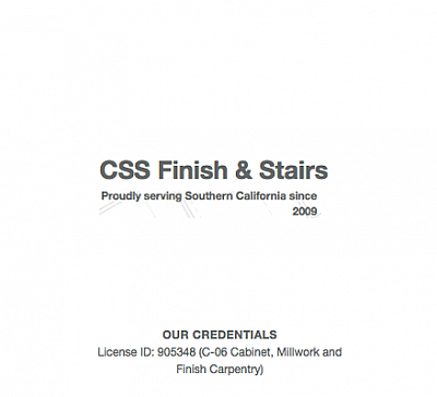 CSS Finish & Stairs - Covina | Contractors & Supplies | Logo