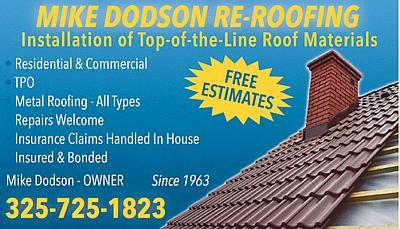 Mike Dodson Re-Roofing - Abilene | Contractors & Supplies | Logo