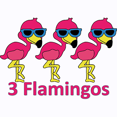 3 Flamingos Frozen Yogurt - Cabot | Food Retail & Grocery | Logo