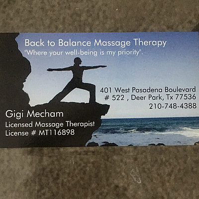 Back to Balance Massage Therapy - Pasadena | Beauty & Spas | Logo