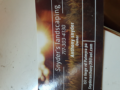 Snyder's landscaping and snow removal llc - Palmyra | House & Garden | Logo