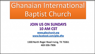 Ghanaian International Baptist Church - DFW - Irving | Religious Organizations | Logo