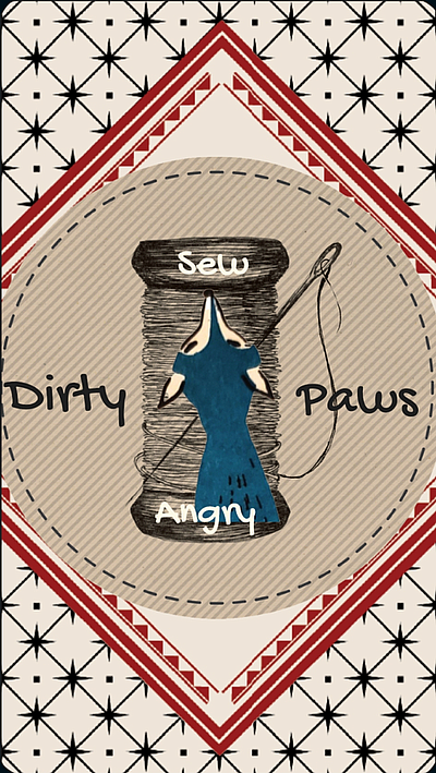 Dirty Paws Mixed Media and Sew Angry Designs - Lansing | Art & Museums | Logo